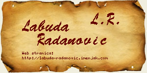 Labuda Radanović vizit kartica